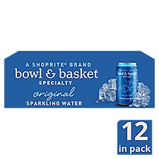 Bowl & Basket Specialty Original Sparkling Water, 12 fl oz, 12 count