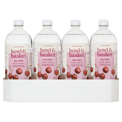 Bowl & Basket Black Cherry Seltzer, 33.8 fl oz, 12 count