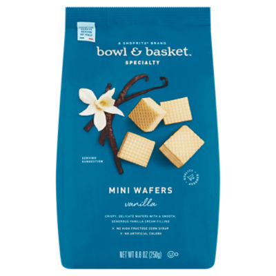 Bowl & Basket Specialty Vanilla Mini Wafers, 8.8 oz, 8.8 Ounce