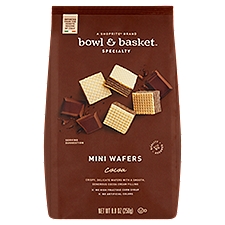 Bowl & Basket Specialty Cocoa Mini, Wafers, 8.8 Ounce
