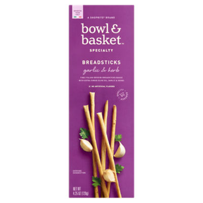 Bowl & Basket Specialty Garlic & Herb Breadsticks, 4.25 oz