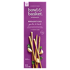 Bowl & Basket Specialty Garlic & Herb, Breadsticks, 4.25 Ounce