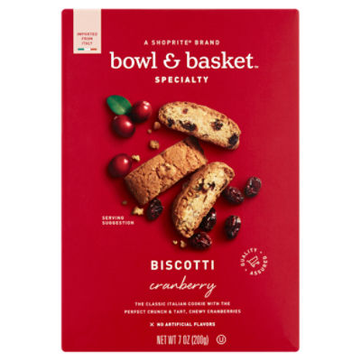 Bowl & Basket Specialty Cranberry Biscotti, 7 oz