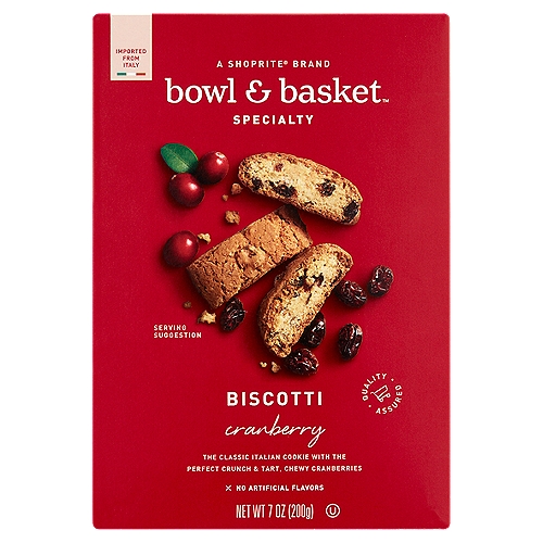 Bowl & Basket Specialty Cranberry Biscotti, 7 oz