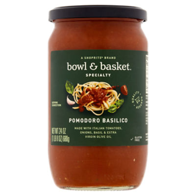 Bowl & Basket Specialty Pomodoro Basilico Sauce, 24 oz, 24 Ounce