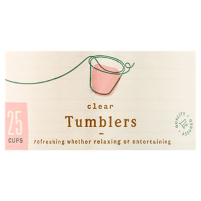 12 oz. Clear with Gold Stripes Round Disposable Plastic Tumblers (240 Cups),  240 Cups - Kroger