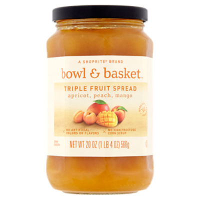 Bowl & Basket Apricot, Peach, Mango, Triple Fruit Spread
