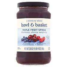 Bowl & Basket Blueberry, Cherry, Raspberry, Triple Fruit Spread, 20 Ounce