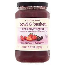 Bowl & Basket Strawberry, Raspberry, Blackberry, Triple Fruit Spread, 20 Ounce