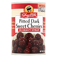 ShopRite Pitted Dark Sweet in Heavy Syrup, Cherries, 15.25 Ounce