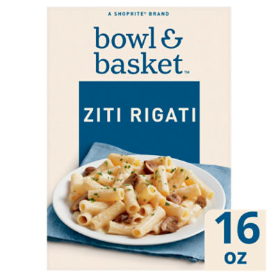 Bowl & Basket Ziti Rigati Pasta, 16 oz, 16 Ounce