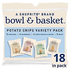 Bowl & Basket Potato Chips Variety Pack, 1 oz, 18 count