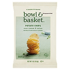 Bowl & Basket Potato Chips, Sour Cream & Onion, 1 Ounce