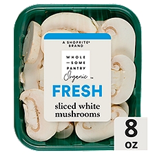 Wholesome Pantry Organic Sliced White Mushrooms, 8 oz, 8 Ounce