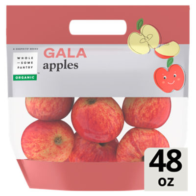 Wholesome Pantry Organic Gala Apples, 48 oz, 3 Pound