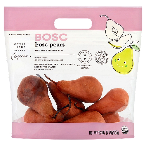 Wholesome Pantry Organic Bosc Pears, 32 oz