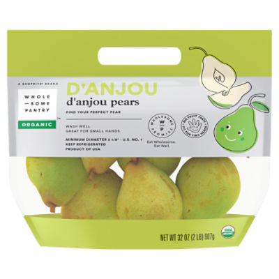 Fresh Organic Anjou Pears, 2 lb Bag 