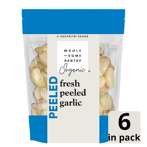 Wholesome Pantry Organic Fresh Peeled Garlic, 6 count, 6 oz