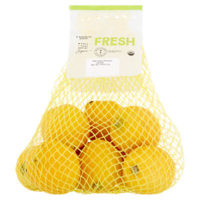 Fresh Organic Lemons, 2 lb Bag 