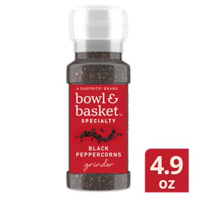 Bowl & Basket Specialty Grinder Black Peppercorns, 4.9 oz, 4.9 Ounce