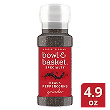 Bowl & Basket Specialty Black Peppercorns Grinder, 4.9 oz