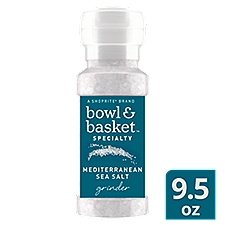 Bowl & Basket Specialty Mediterranean Sea Salt Grinder, 9.5 oz, 9.5 Ounce