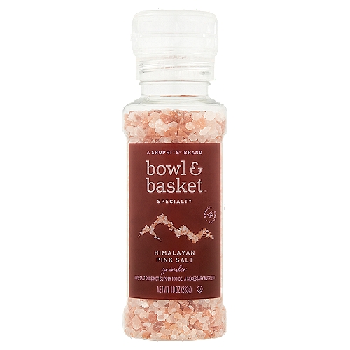 Bowl & Basket Specialty Himalayan Pink Salt Grinder, 10 oz
