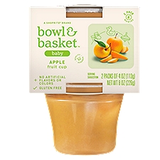 Bowl & Basket Baby Food  Apple Fruit Cup 6+ Months, 4 Ounce