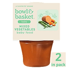 Bowl & Basket Mixed Vegetables Baby Food, 6+ Months, 4 oz, 2 count