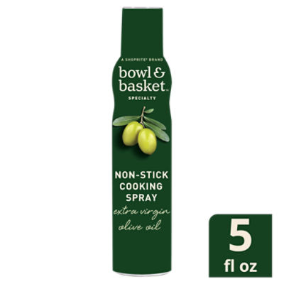 Bowl & Basket Specialty Extra Virgin Olive Oil Non-Stick Cooking Spray, 5 fl oz, 5 Fluid ounce