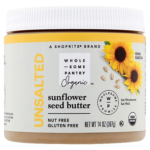 Wholesome Pantry Organic Unsalted Sunflower Seed Butter, 14 oz