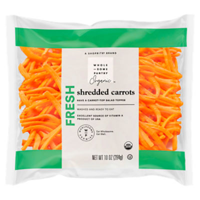 Wholesome Pantry Organic Fresh Shredded Carrots, 10 oz - Price Rite