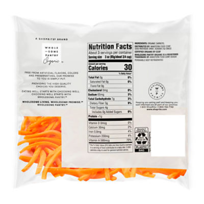 Wholesome Pantry Organic Fresh Shredded Carrots, 10 oz bag