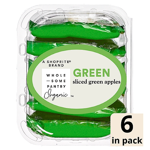 Wholesome Pantry Organic Sliced Green Apples, 2 oz, 6 count