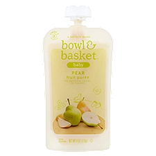 Bowl & Basket Pear Baby Food, Stage 2, 6+ Months, 4 oz