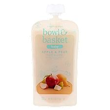 Bowl & Basket Baby Apple & Pear Fruit Purée, 4 oz