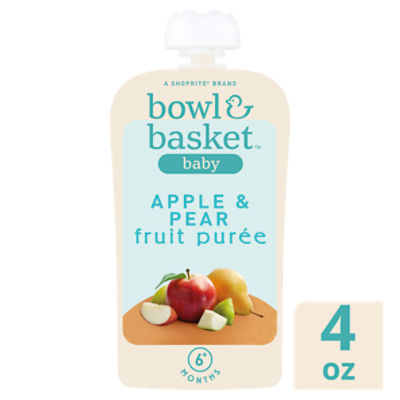 Bowl & Basket Baby Apple & Pear Fruit Purée, 4 oz