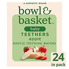 Bowl & Basket Baby Apple Gentle Teething Wafers, 6+ Months, 24 count, 1.76 oz