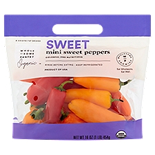 Wholesome Pantry Organic Mini Sweet, Peppers, 16 Ounce