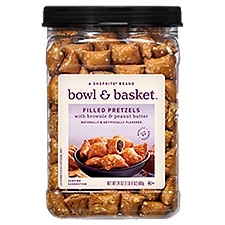 Bowl & Basket Filled Pretzels, Brownie & Peanut Butter, 24 Ounce