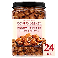 Bowl & Basket Peanut Butter, Filled Pretzels, 24 Ounce