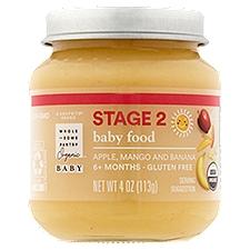 Wholesome Pantry Organic Apple, Mango and Banana Baby Food, Stage 2, 6+ Months, 4 oz