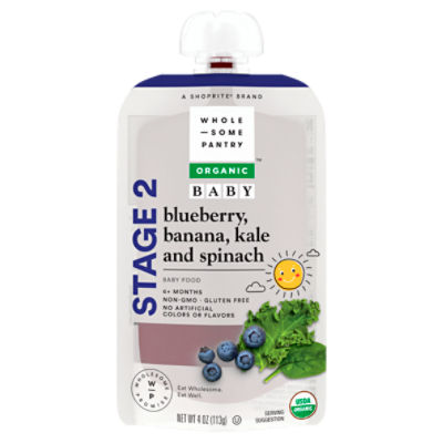 Wholesome Pantry Organic Blueberry, Banana, Kale and Spinach Baby Food