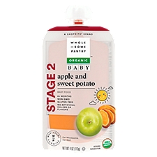 Wholesome Pantry Organic Apple and Sweet Potato Baby Food, Stage 2, 6+ months, 4 oz, 4 Ounce