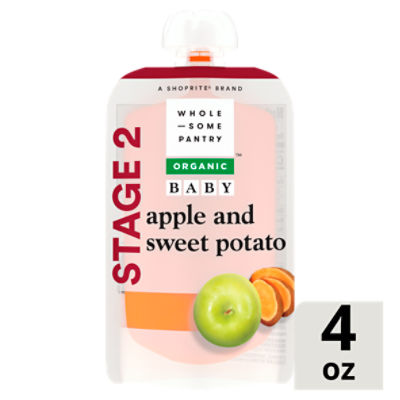 Wholesome Pantry Organic Apple and Sweet Potato Baby Food, Stage 2, 6+ months, 4 oz