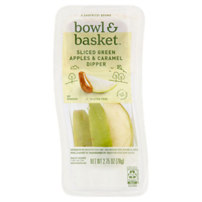 Bowl & Basket Sliced Green Apples & Caramel Dipper, 2.75 oz, 2.75 Ounce