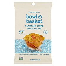 Bowl & Basket Plantain Chips, Pacific Sea Salt, 5 Ounce