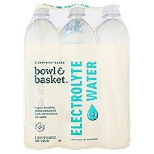 Bowl & Basket Electrolyte Water, 33.8 fl oz, 6 count, 202.8 Fluid ounce