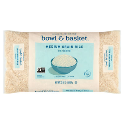 Bowl & Basket Enriched Medium Grain Rice, 32 oz