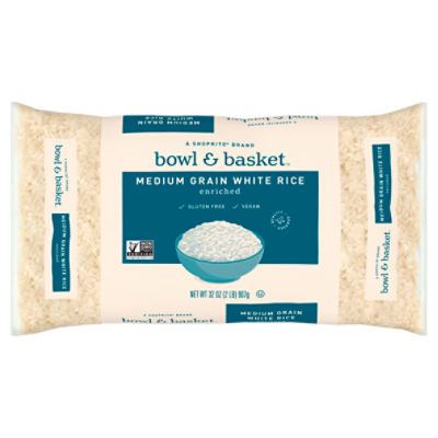 Bowl & Basket Enriched Medium Grain Rice, 32 oz